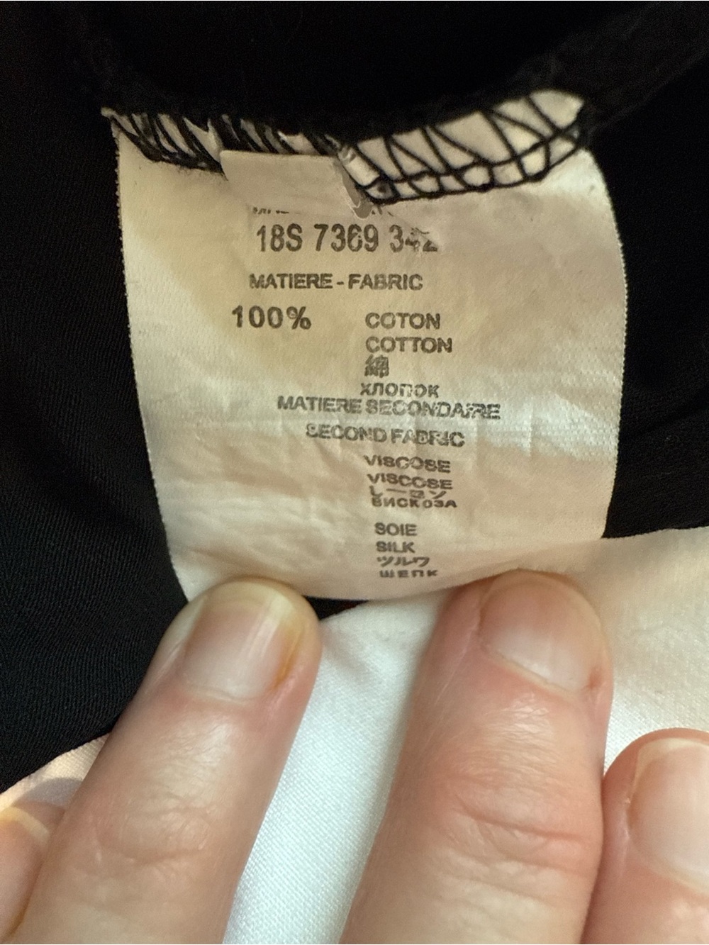 Versace Black Tee with Multicolor Logo - Picture 6 of 7